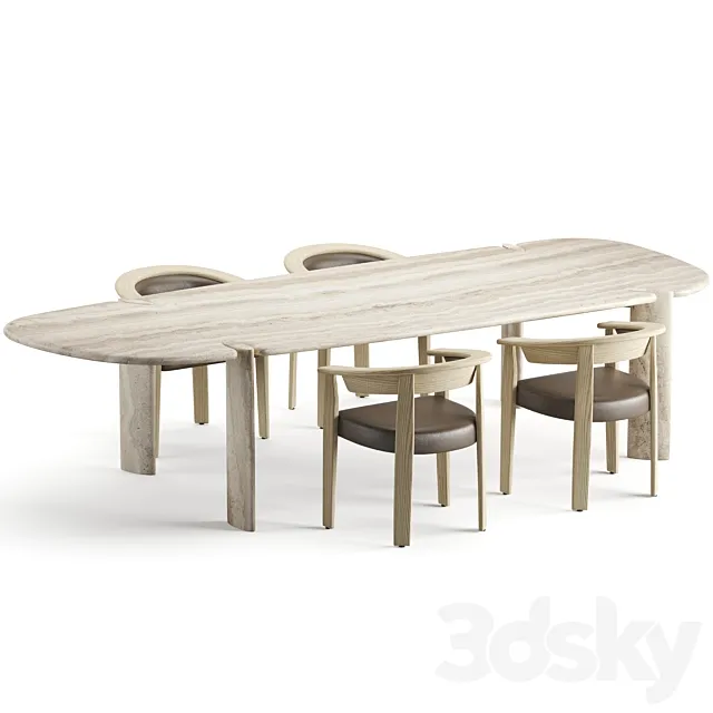 Baxter Dining Set 1 3dsMax Model