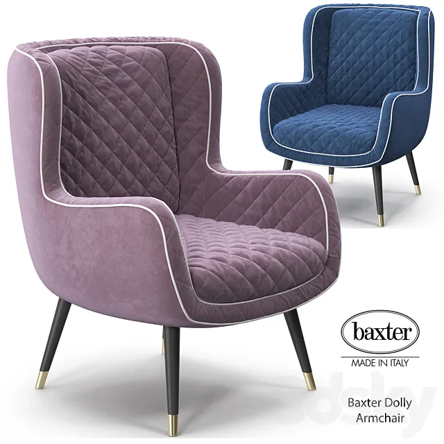 Baxter Dolly armchair 3ds Max