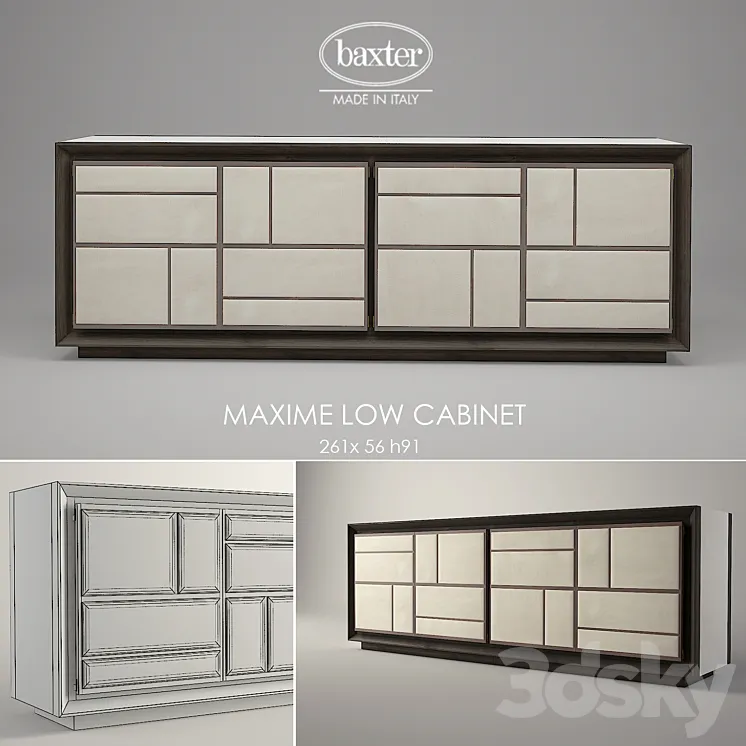 Baxter Maxime Low Cabinet 3DS Max
