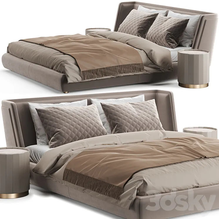 Baxter Metropolis Plain Bed 3DS Max