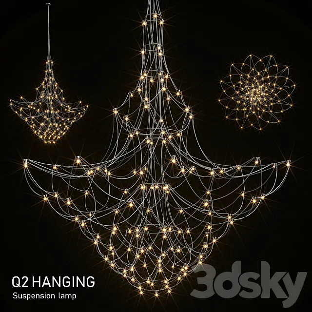 Baxter q2 suspension chandelier 3DSMax File