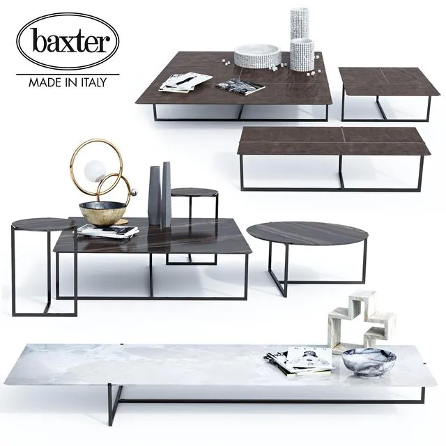 Baxter tables Icaro set 3dsMax Model