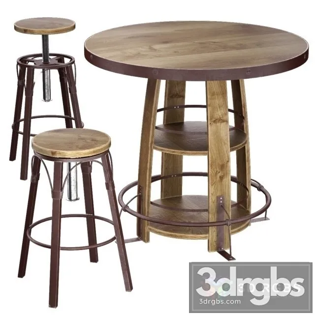 Bayshore Pub Table Set 3dsmax Download