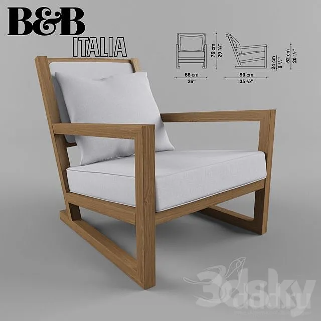 B&B _ Clio Simplice Armchair 3ds Max