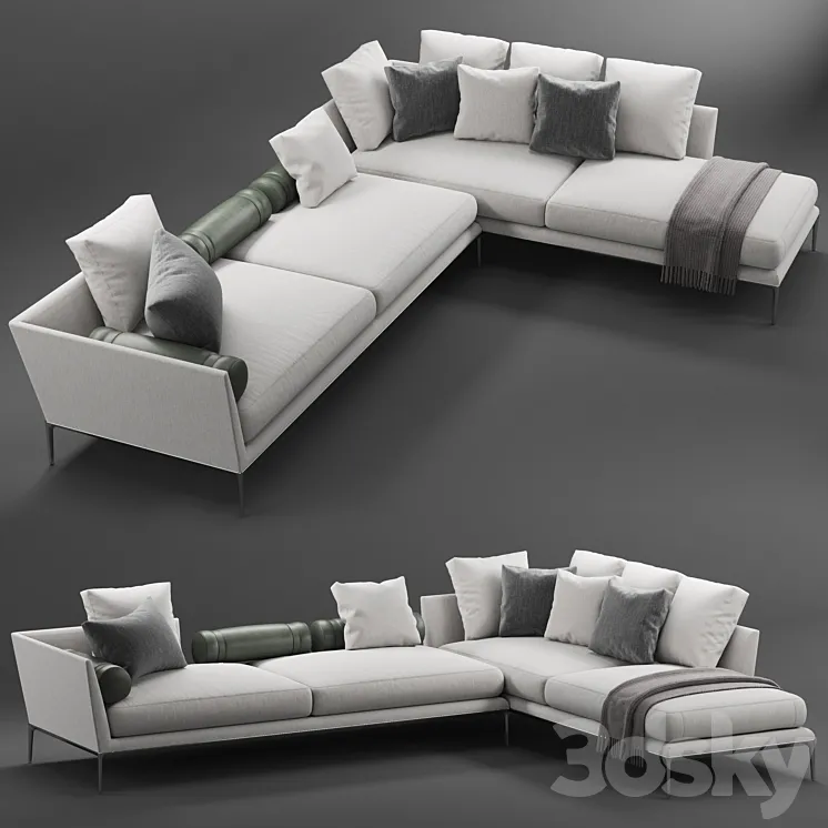 B&B italia Atoll sofa system 3DS Max Model