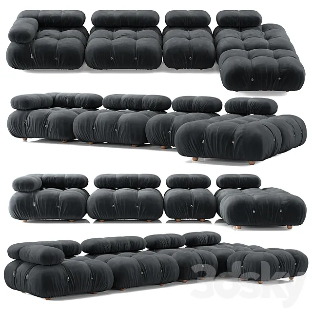 B&B Italia Camaleonda Sofa Composition 2 3DS Max Model