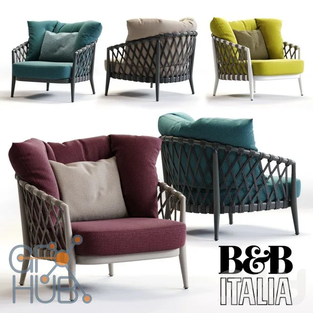 B&B Italia ERICA Armchair 3dsMax Model
