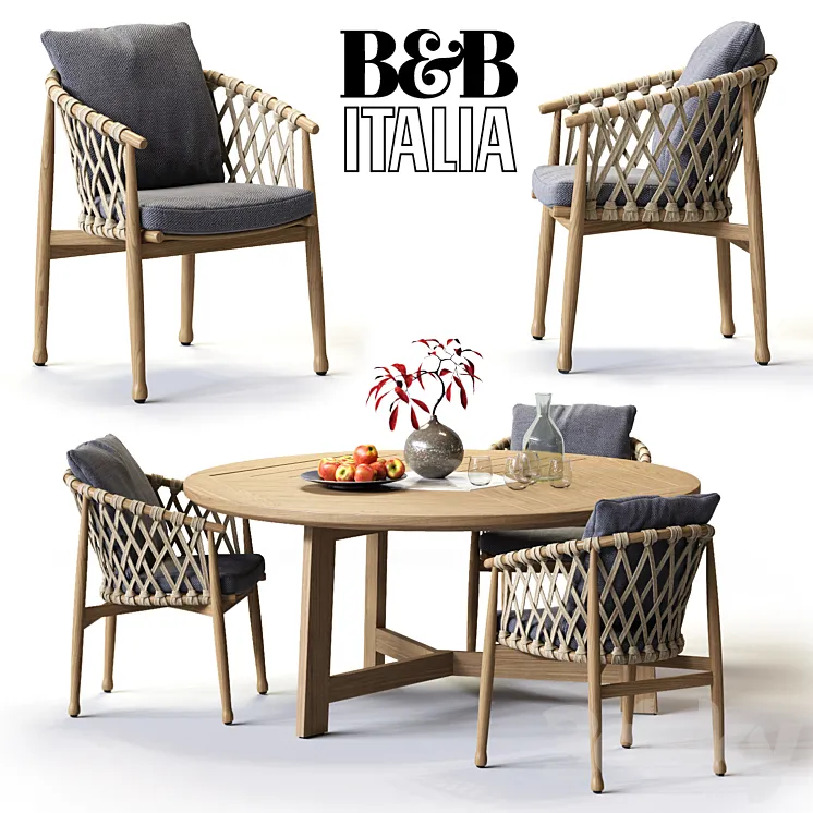 B&B Italia GINESTRA Round Table 3DS Max