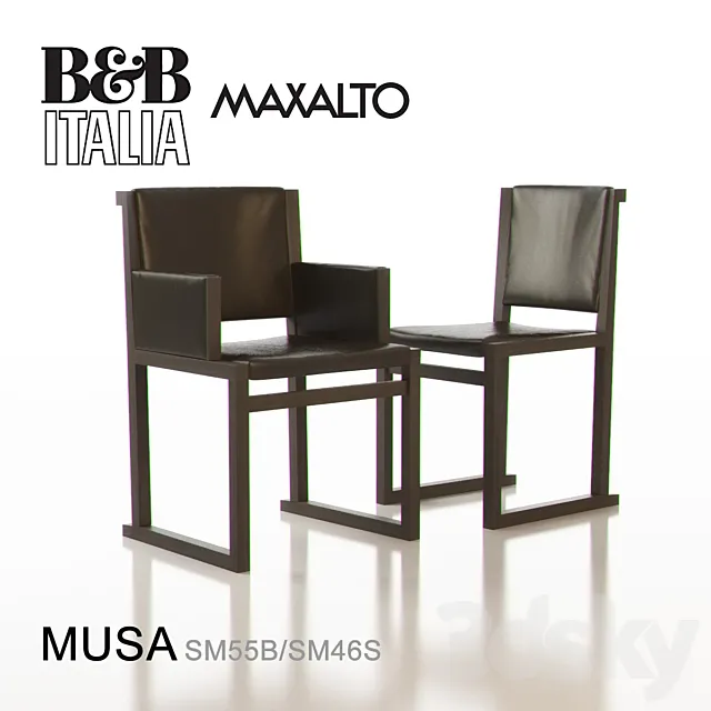 B&B ITALIA MAXALTO MUSA SM55B & SM46S 3DS Max Model