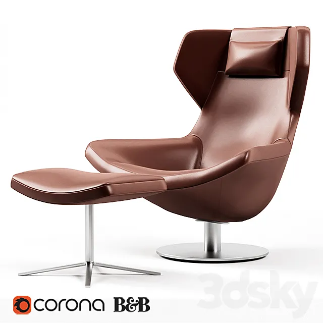 B&B Italia Metropolitan 14 chair 2 3ds Max