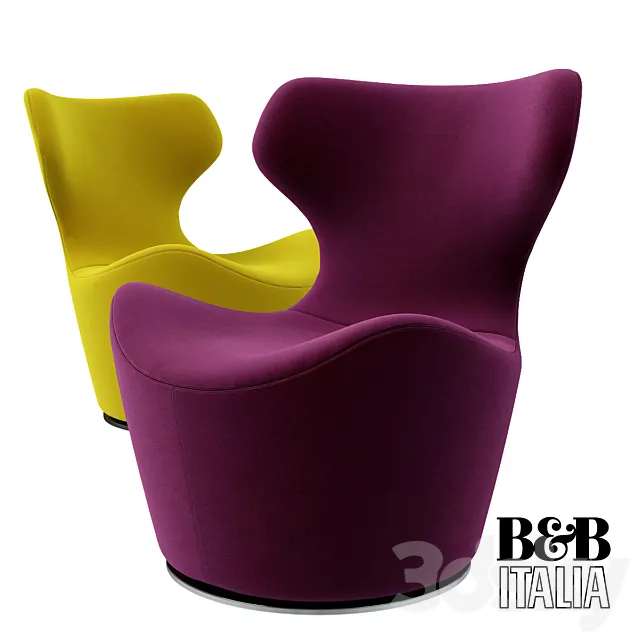 B&B Italia Piccola Papilio chair 3DS Max Model