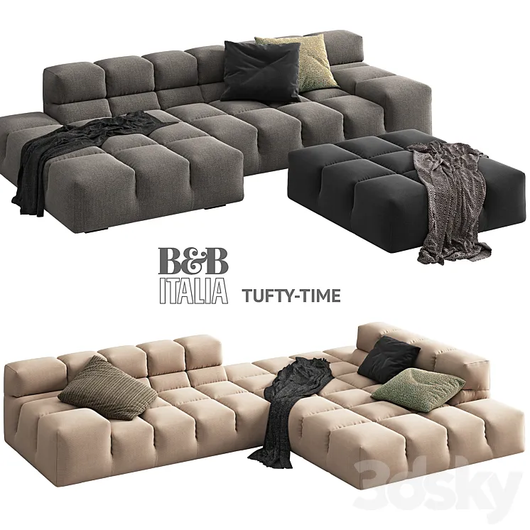 B&B Italia TUFTY-TIME 2 sofa 3DS Max