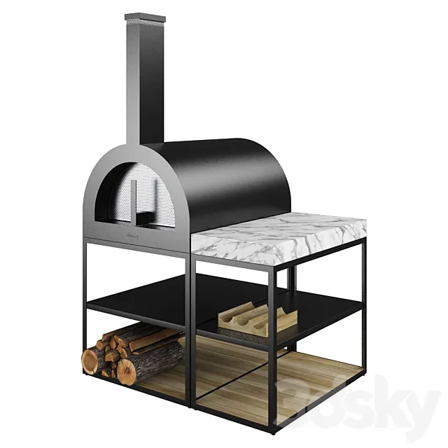 BBQ Wood Oven 3dsMax Model