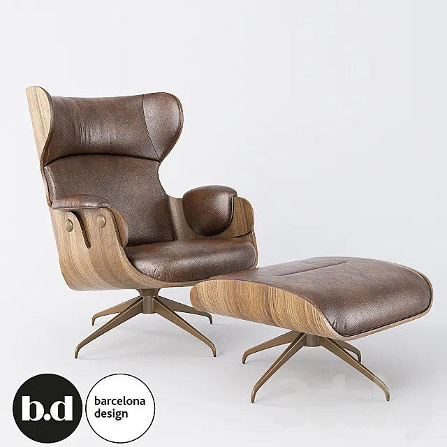 BD BARCELONA LOUNGER ARM CHAIRS 3DS Max Model