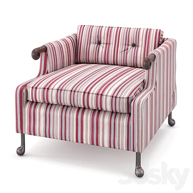 BDDW Abel club chair 3DS Max Model