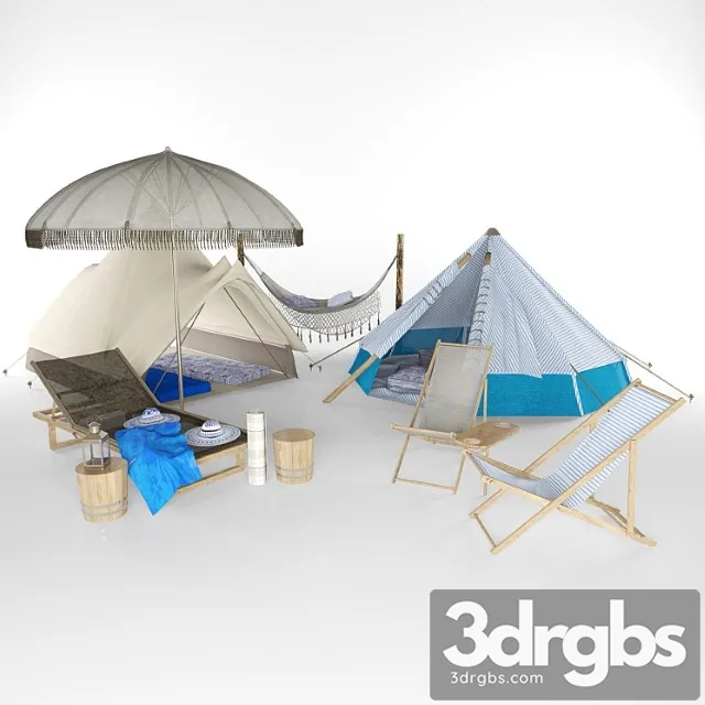 Beach camping area 3dsmax Download