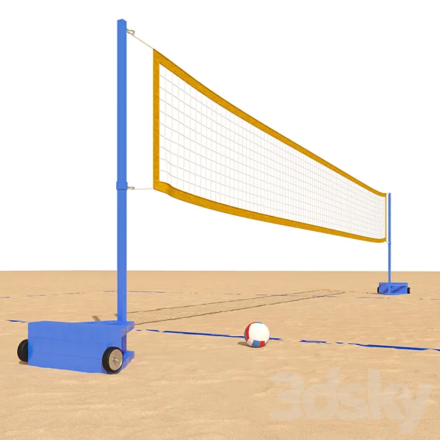 Beach volleyball court 3DSMax File