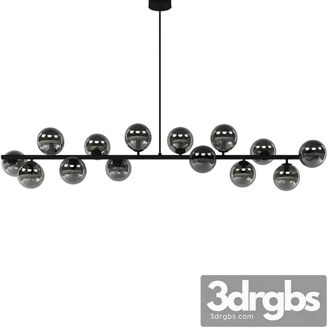 Beacon lucci decor orion 14 light pendant in black smoke