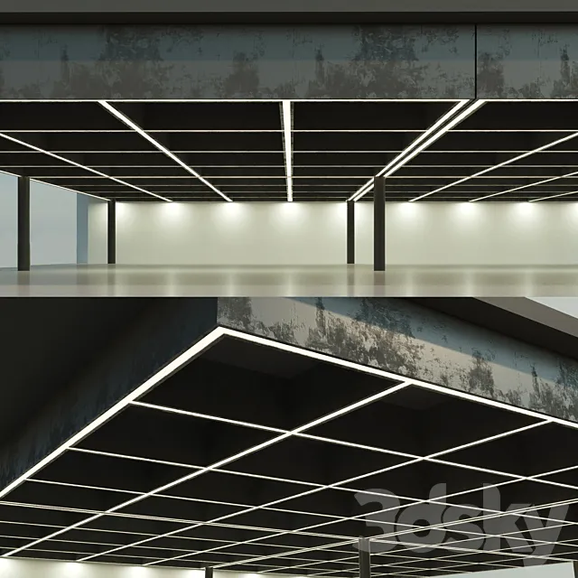 Beamed ceiling. Overlapping. 15 3ds Max