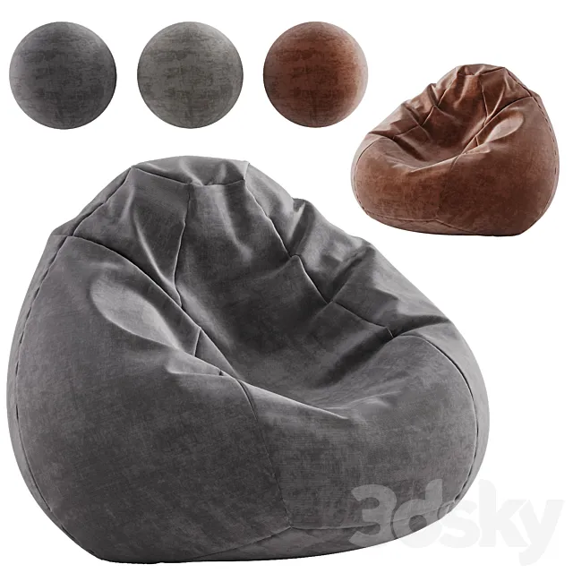Bean bag chair 8 3ds Max