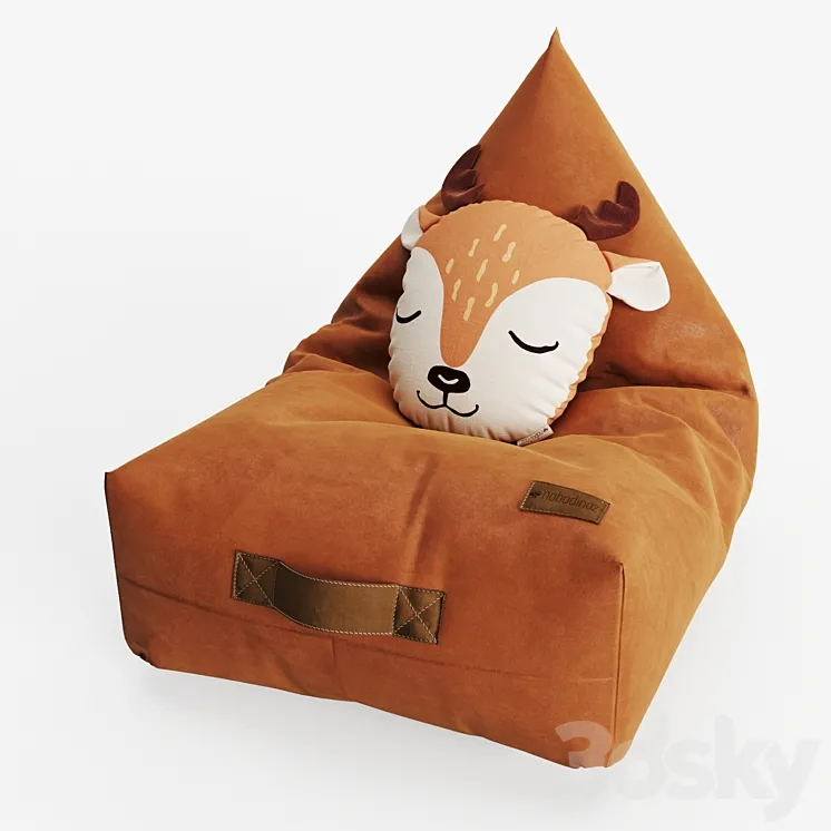 Bean bag chair and pillow from NOBODINOZ 3DS Max
