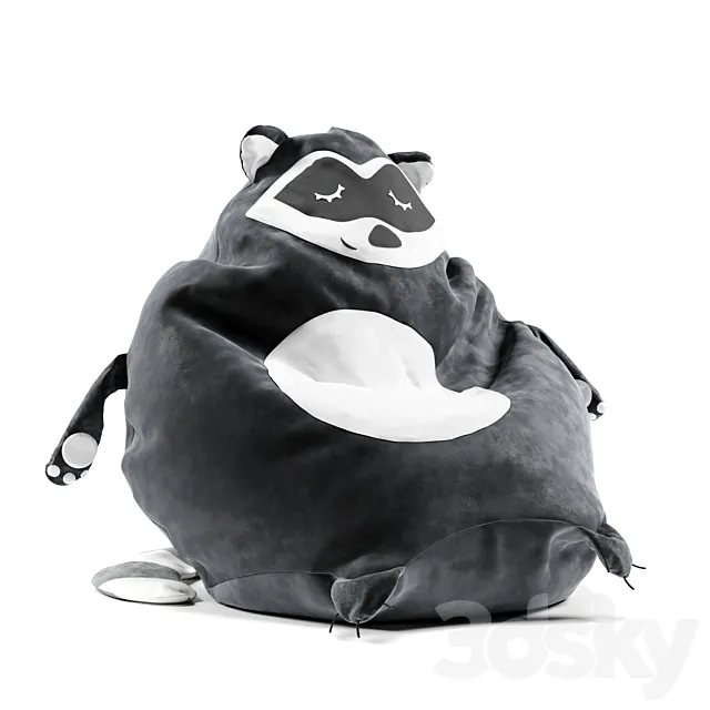 Bean bag DreamBag Raccoon 3DSMax File