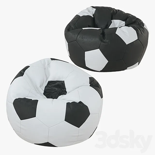 Bean bag soccer ball leather 3ds Max