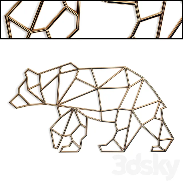 Bear Metal Wall Decor 3ds Max