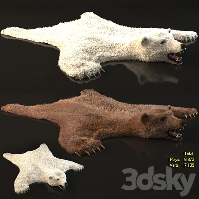 Bear pelt 3ds Max