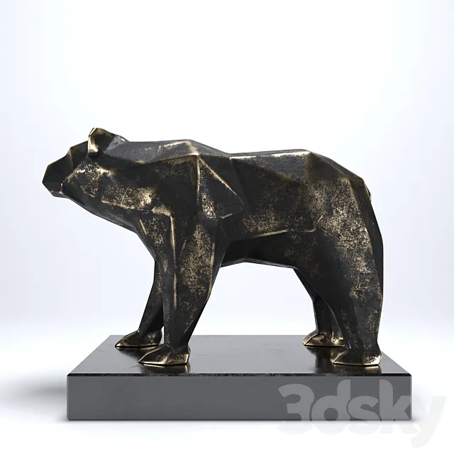 Bear Sculpture 3DS Max Model