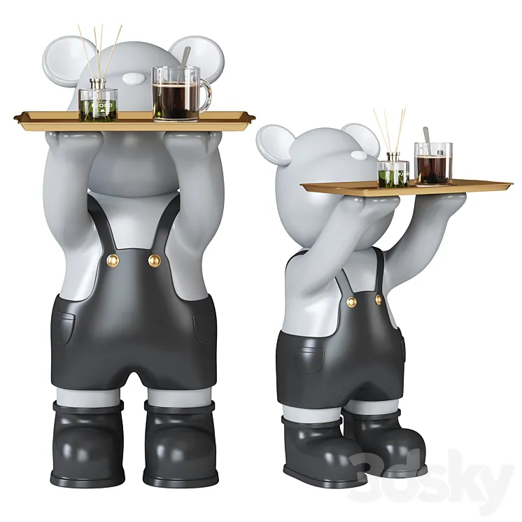 bear Sculpture tray 3DS Max Model