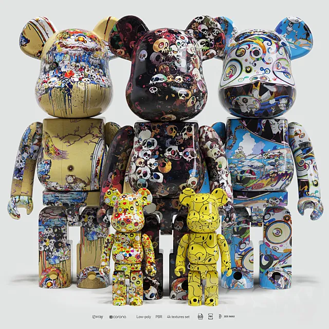 Bearbrick _ Murakami 2 3DSMax File