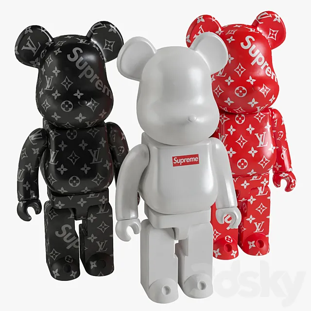 Bearbrick _ Supreme _ Set 3DSMax File