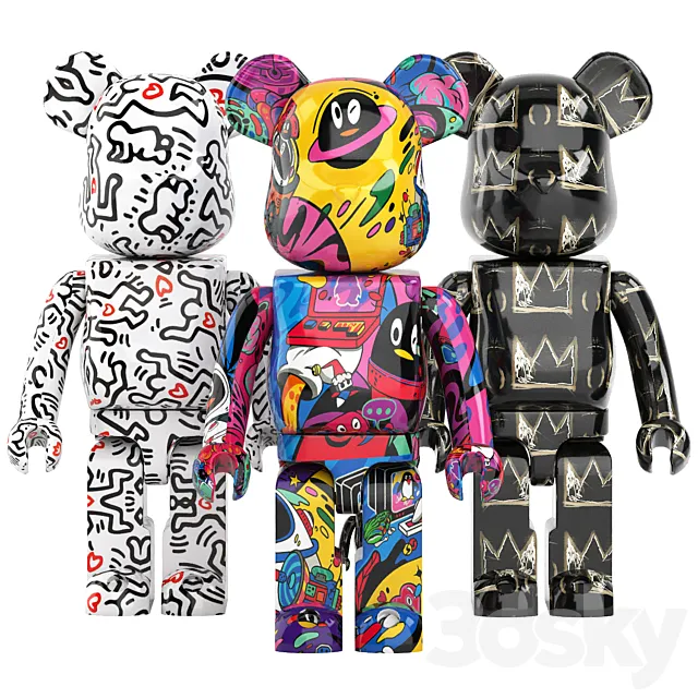 bearbrick collection 3DS Max Model