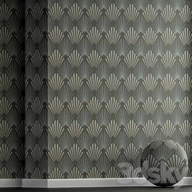 Beautiful wallpaper for the walls №1 3ds Max