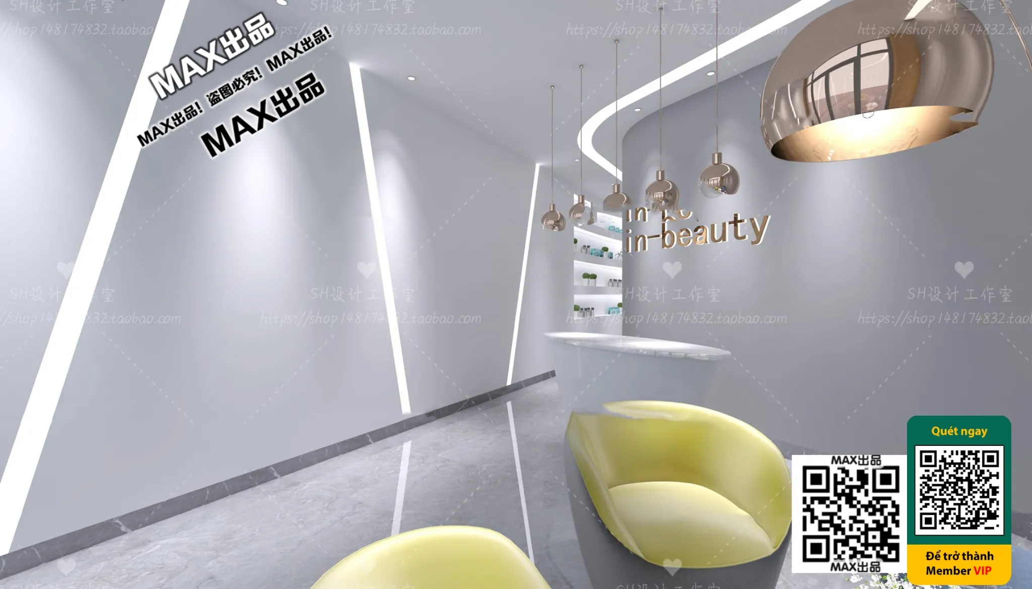 BEAUTY SALON – VRAY / CORONA – 3D MODEL – 4958