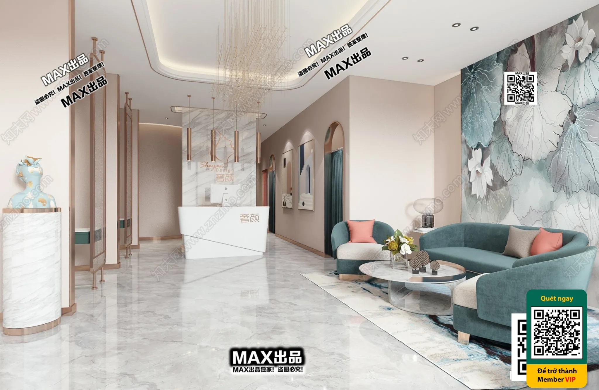 BEAUTY SALON – VRAY / CORONA – 3D MODEL – 5009