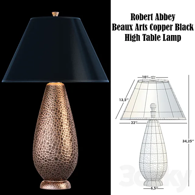 Beaux Arts Table Lamp 3DS Max Model