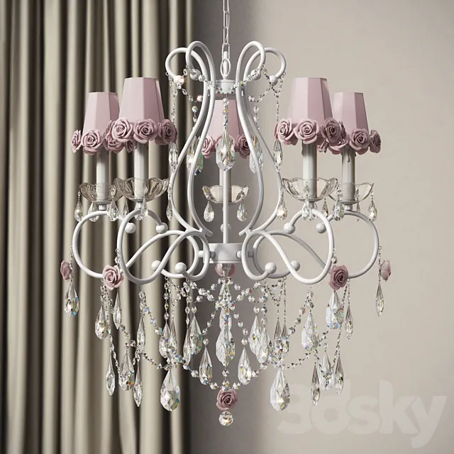 Bebe Diva _ 5 lights chandelier 3ds Max