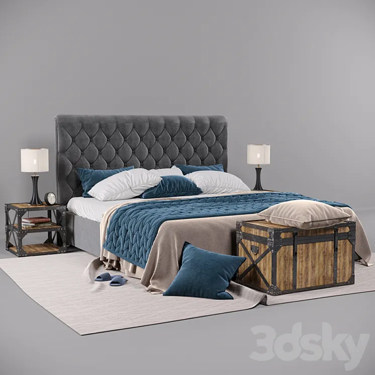 Bed 3680 loft 3DS Max