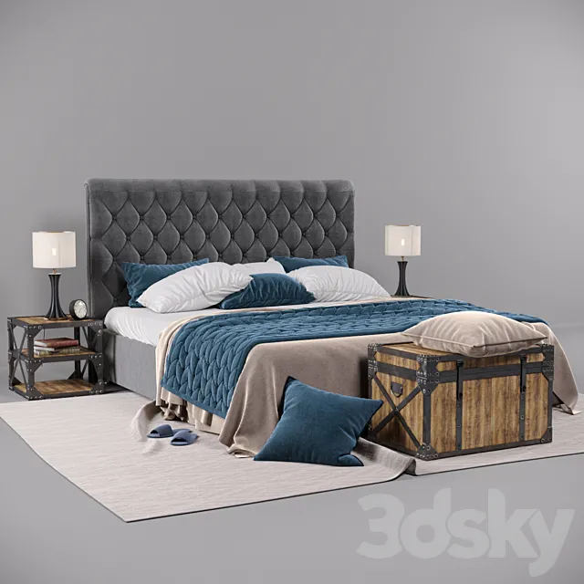 Bed 3680 loft 3DSMax File