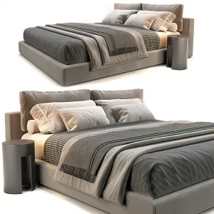 Bed 3D Download – Modern Style – 036