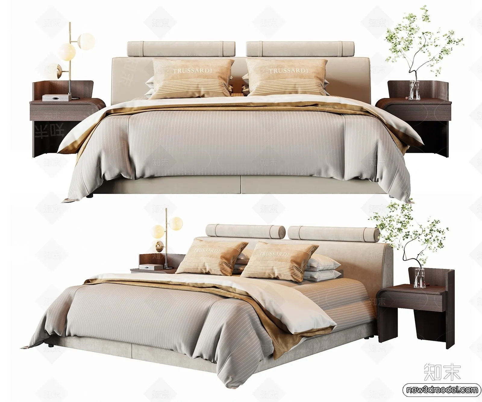 Bed 3D Models – 3D Furniture for Bedroom – 002