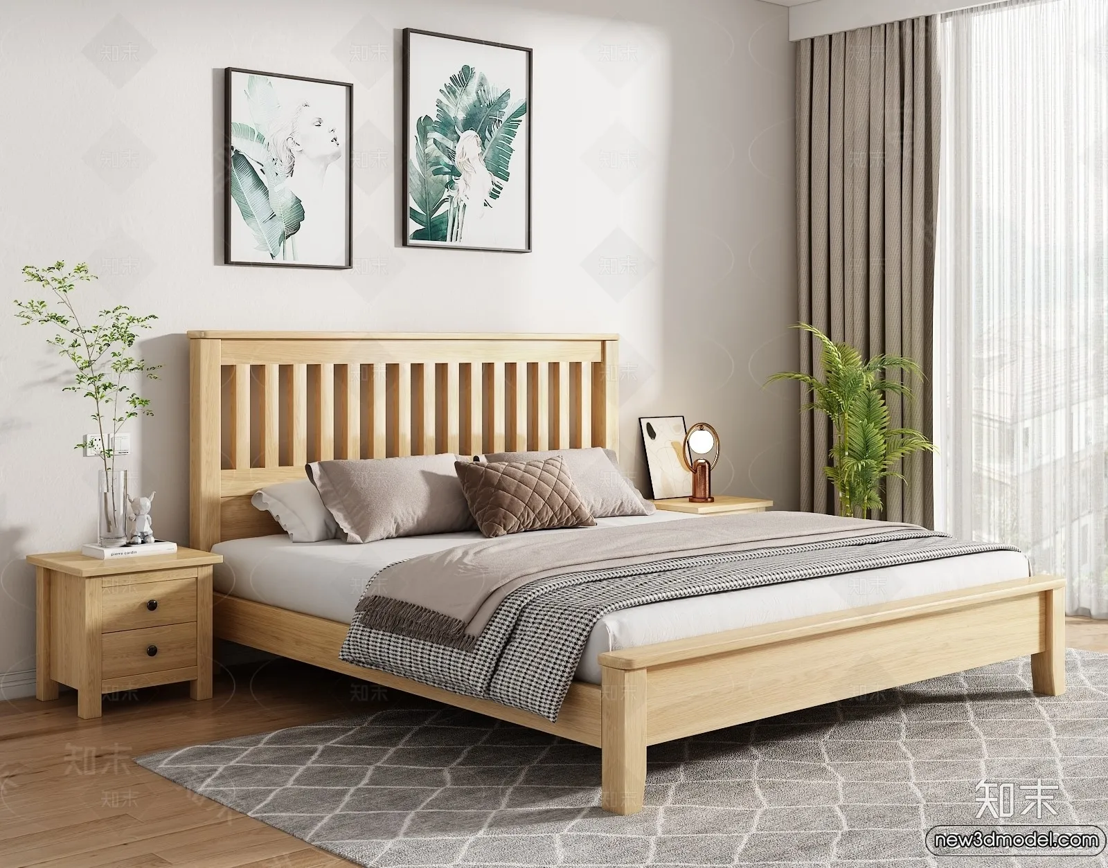 Bed 3D Models – 3D Furniture for Bedroom – 003