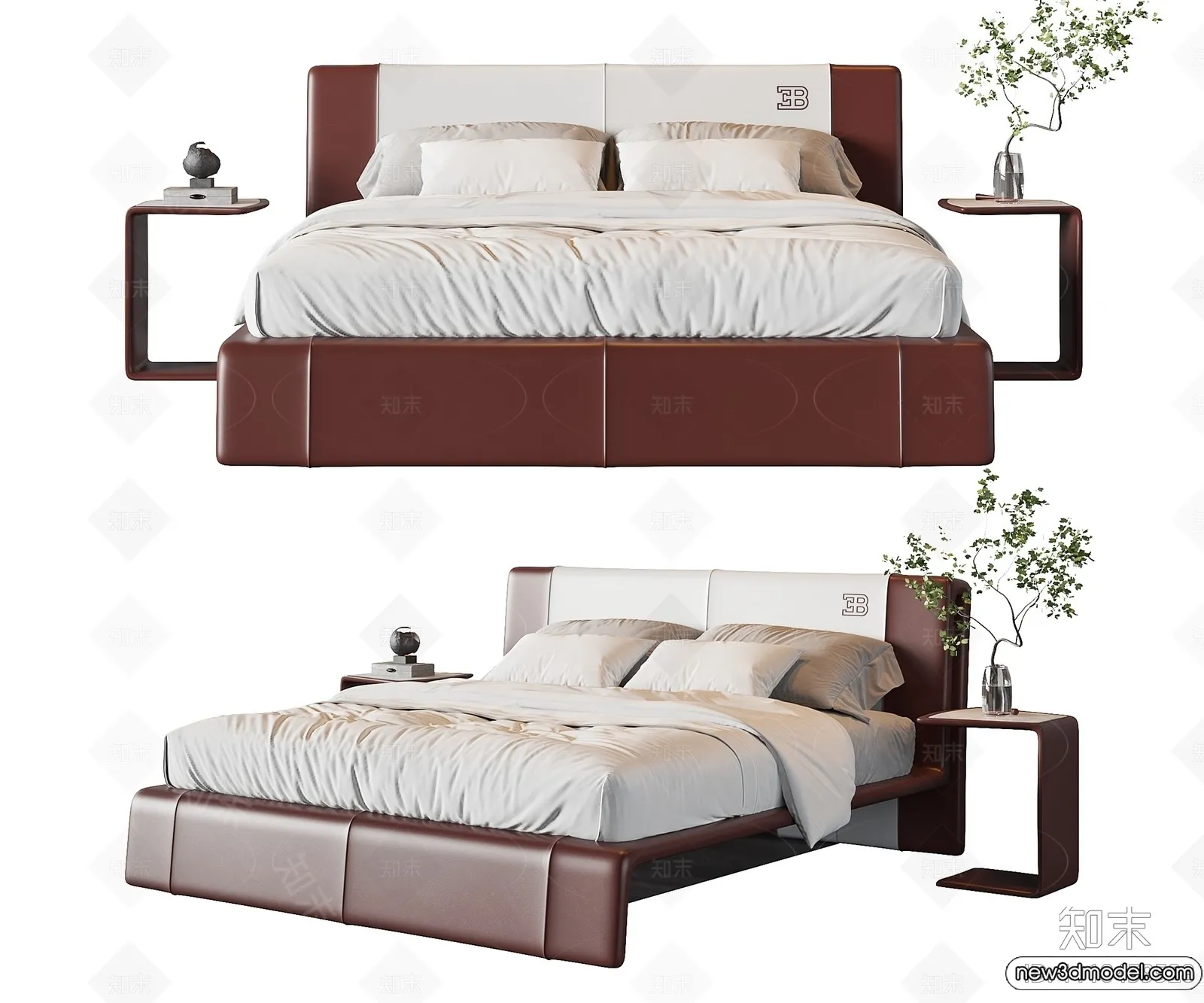 Bed 3D Models – 3D Furniture for Bedroom – 004