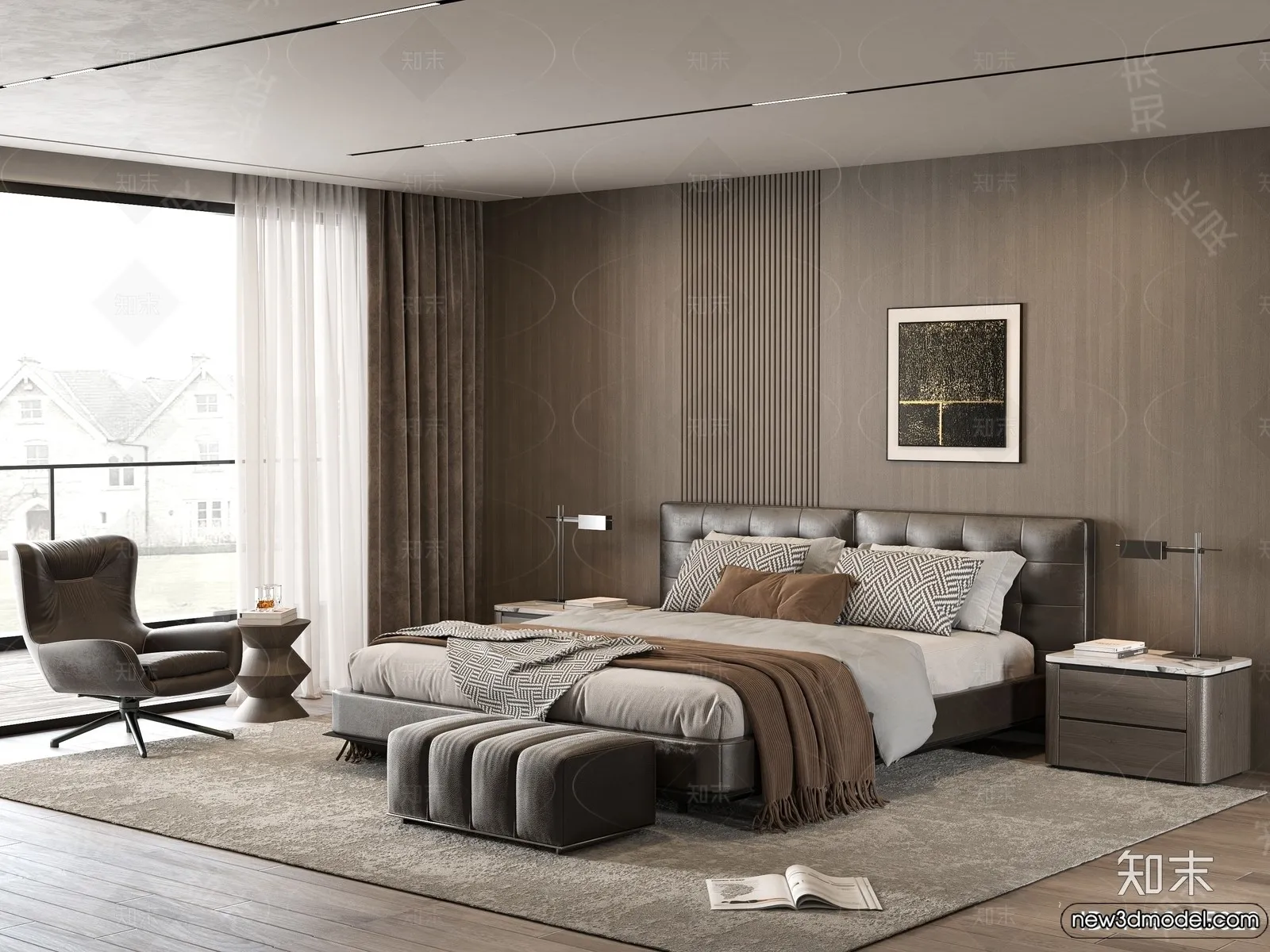 Bed 3D Models – 3D Furniture for Bedroom – 018