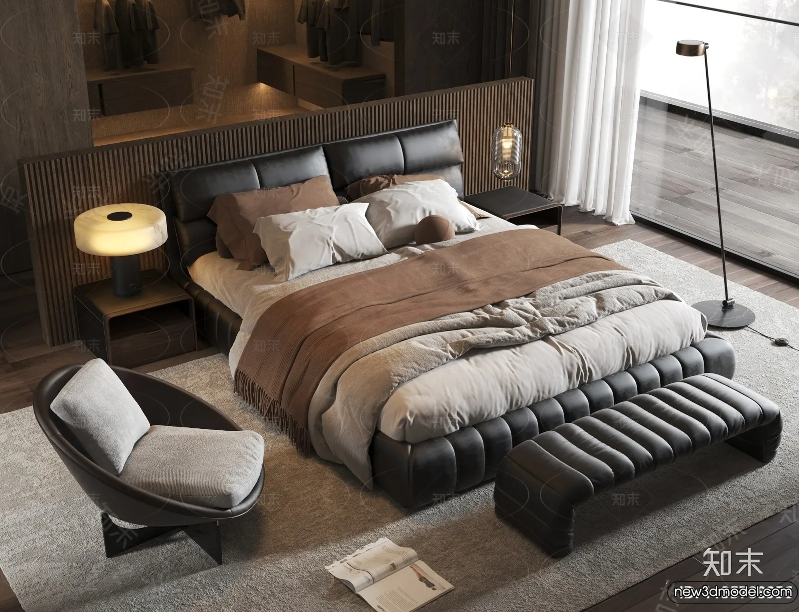 Bed 3D Models – 3D Furniture for Bedroom – 024