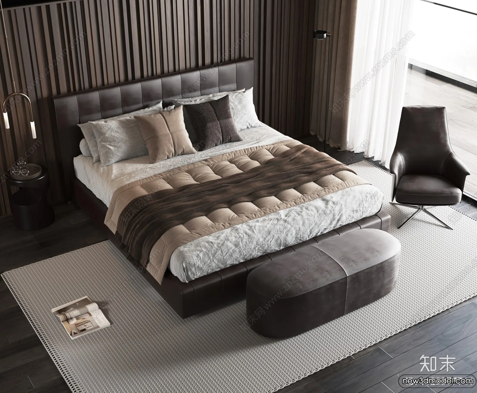 Bed 3D Models – 3D Furniture for Bedroom – 029