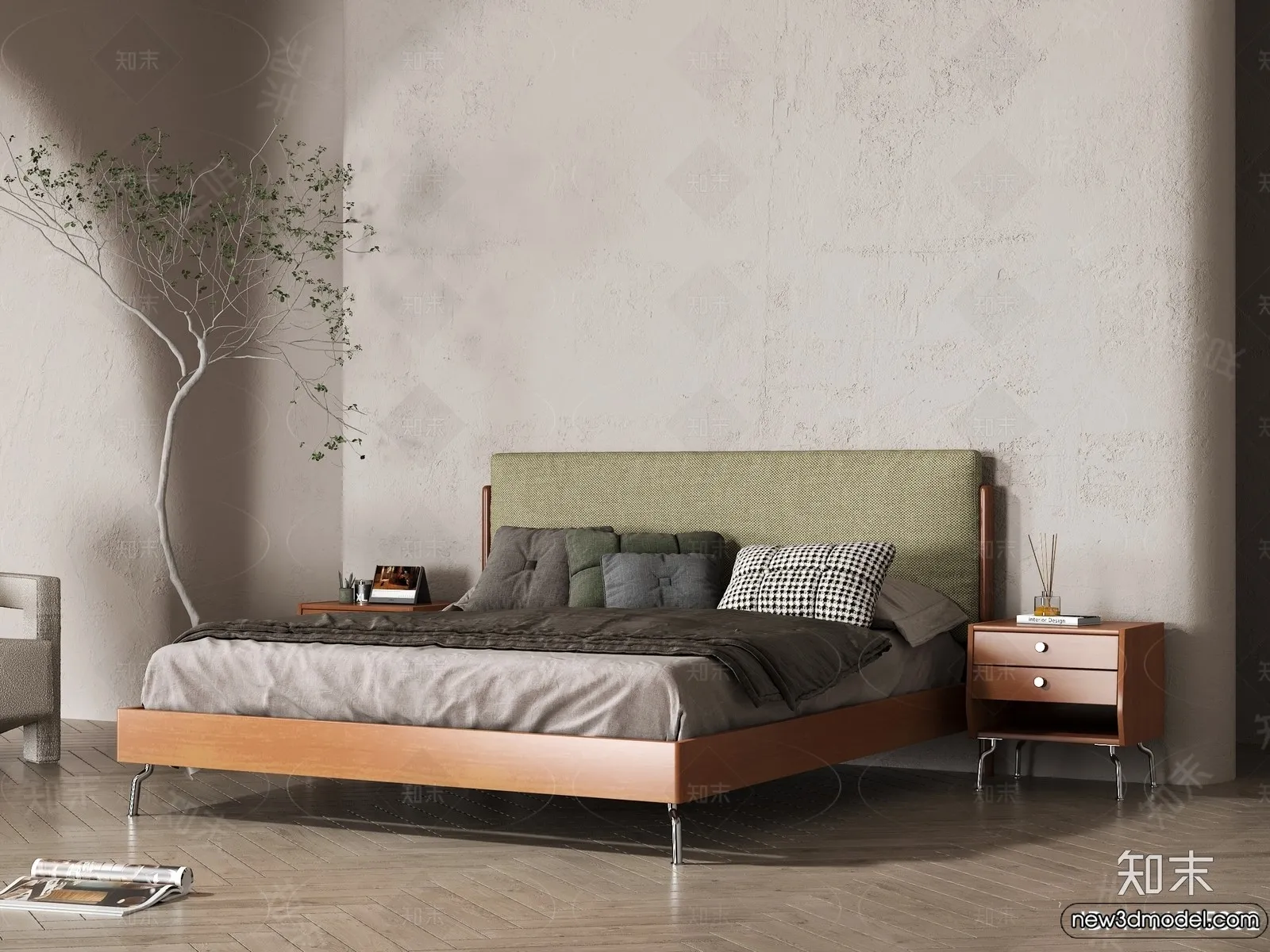 Bed 3D Models – 3D Furniture for Bedroom – 033