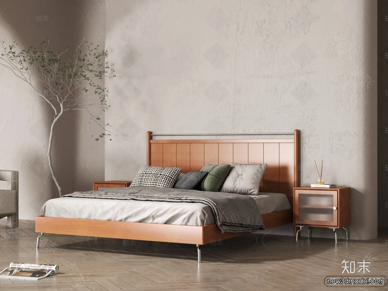 Bed 3D Models – 3D Furniture for Bedroom – 034